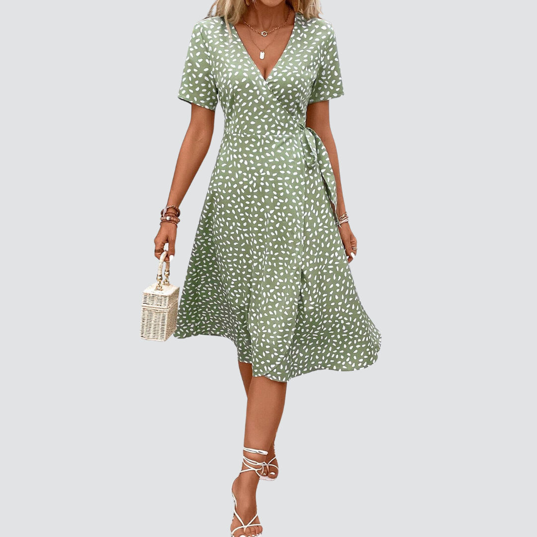 VESTIDO MÍDI TRANSPASSADO